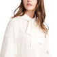 CeCe Women's Button Up Bow Blouse White Size X-Large