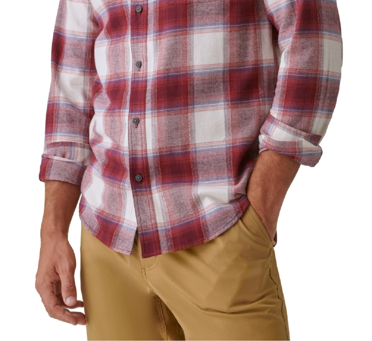 Bass Outdoor Men's Expedition Stretch Flannel Shirt Purple Size XX-Large