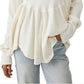 Free People Women's Long Sleeve Thermal Top White Size Medium