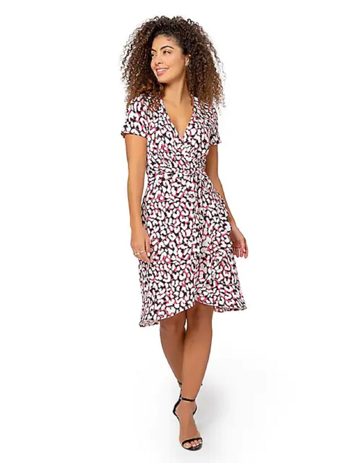 Leota Women's Brandy Dress in Brushstroke Leopard Fruit Size S