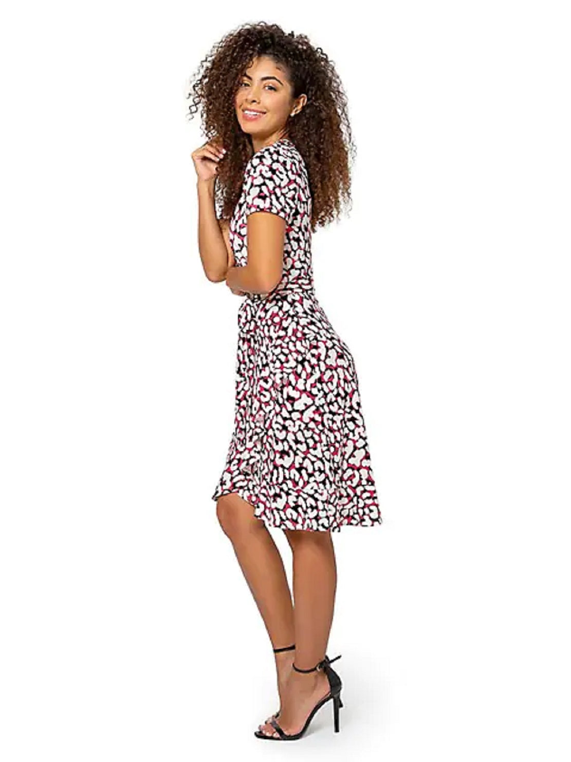 Leota Women's Brandy Dress in Brushstroke Leopard Fruit Size S