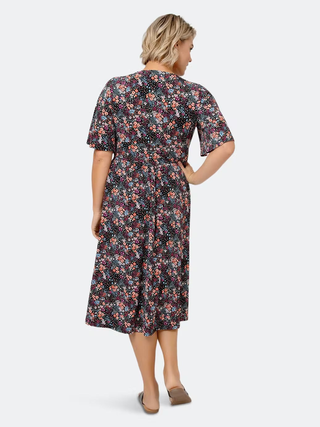 Leota Women's Confetti Floral Lord & Taylor Zoe Dress Black