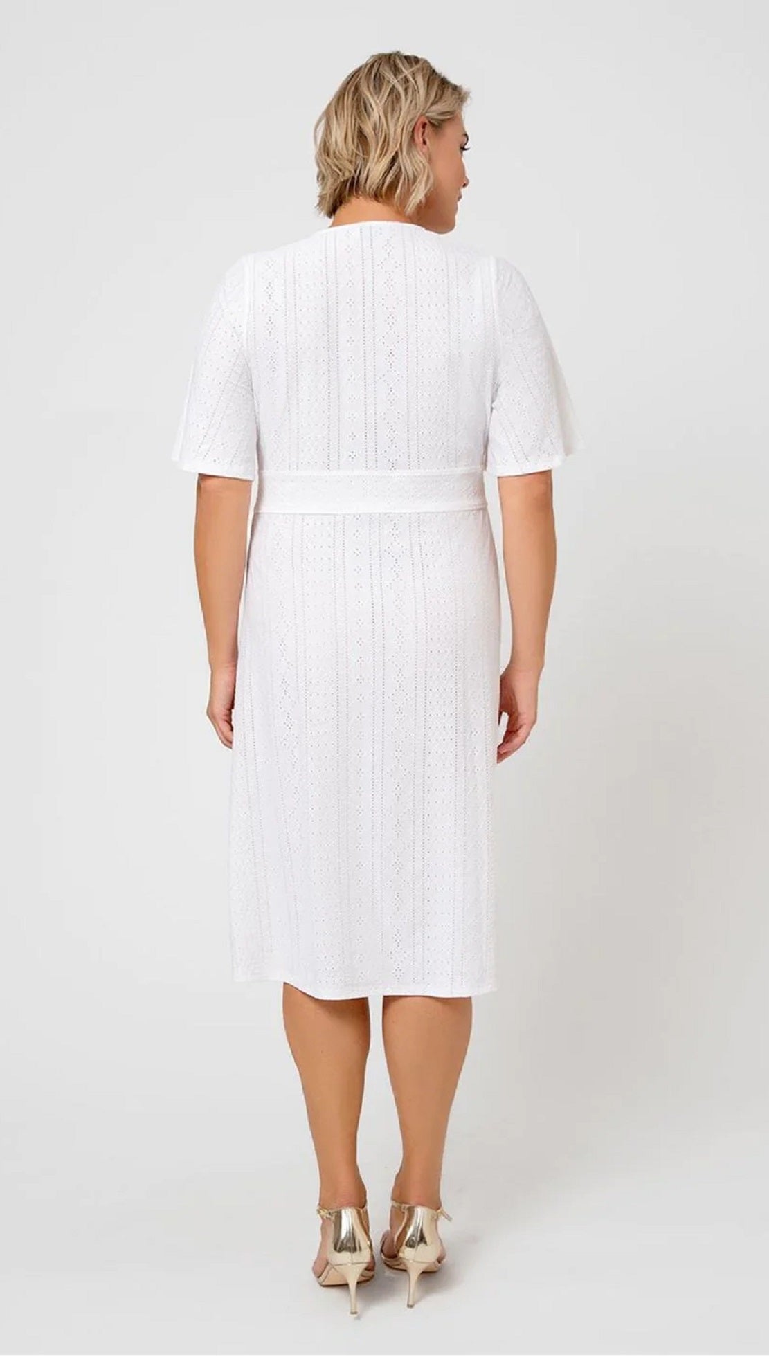 Leota Women's Solid Lord & Taylor Aaliyah Dress White Size 3X