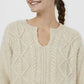 VERO MODA महिलाओं का रीज़ स्वेटर, भूरा, छोटा साइज़