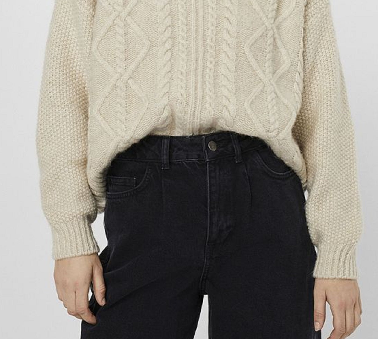 VERO MODA महिलाओं का रीज़ स्वेटर, भूरा, छोटा साइज़
