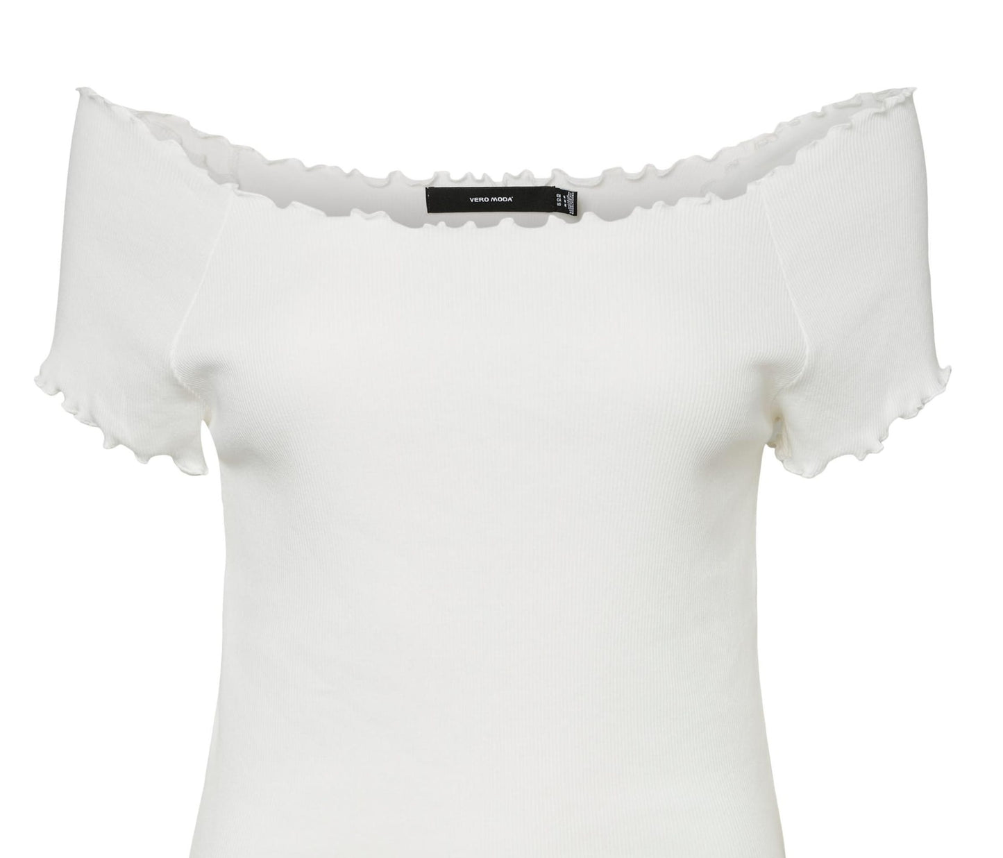 VERO MODA Women's Gabriella Ribbed Top White Size Large