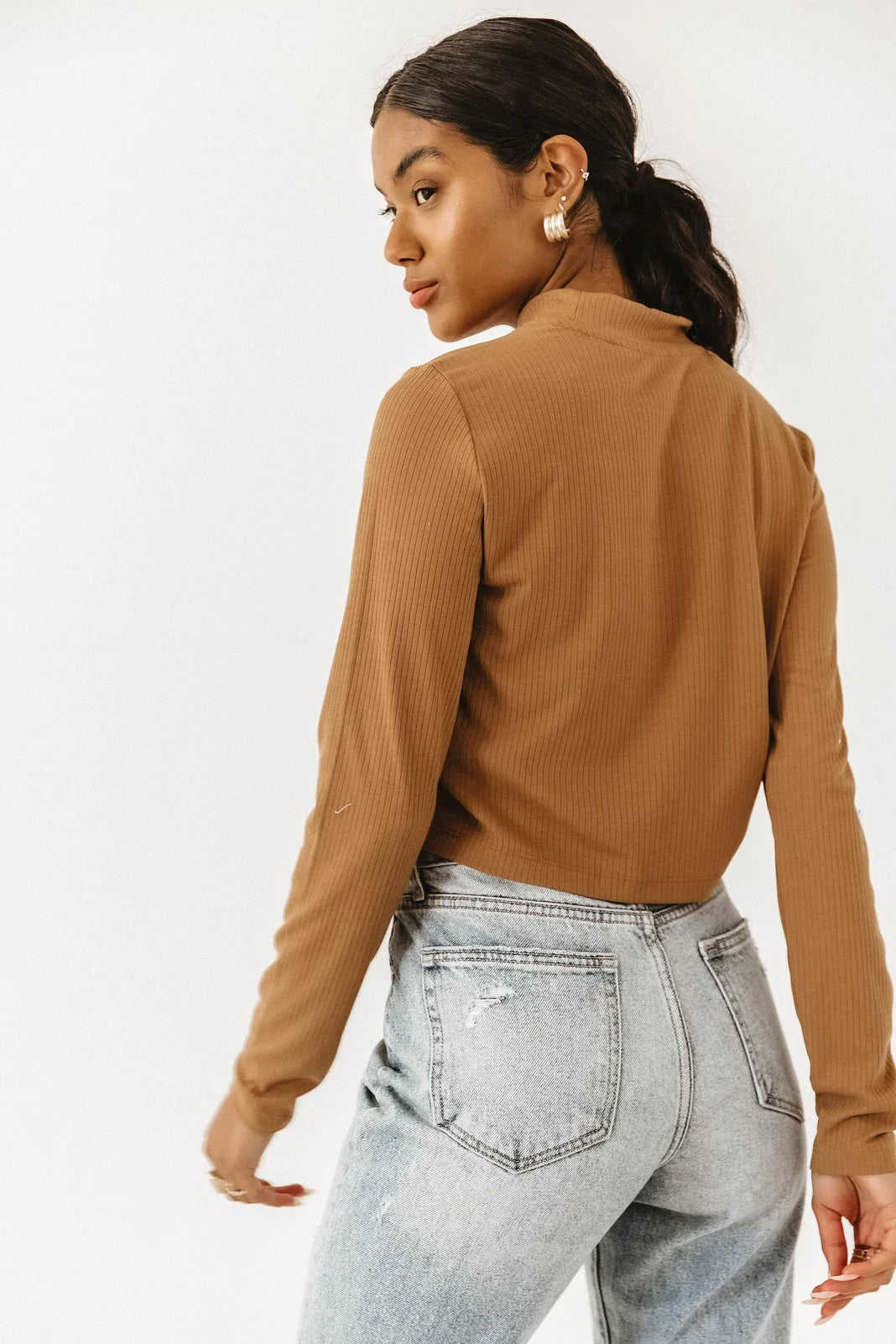 VERO MODA Women's Aurelie Top Brown Size Small