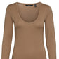 VERO MODA Women's Rita Top Brown