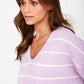 Anns Cottage Women's Doffy V Neck Jumper Purple