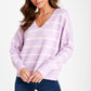 Anns Cottage Women's Doffy V Neck Jumper Purple