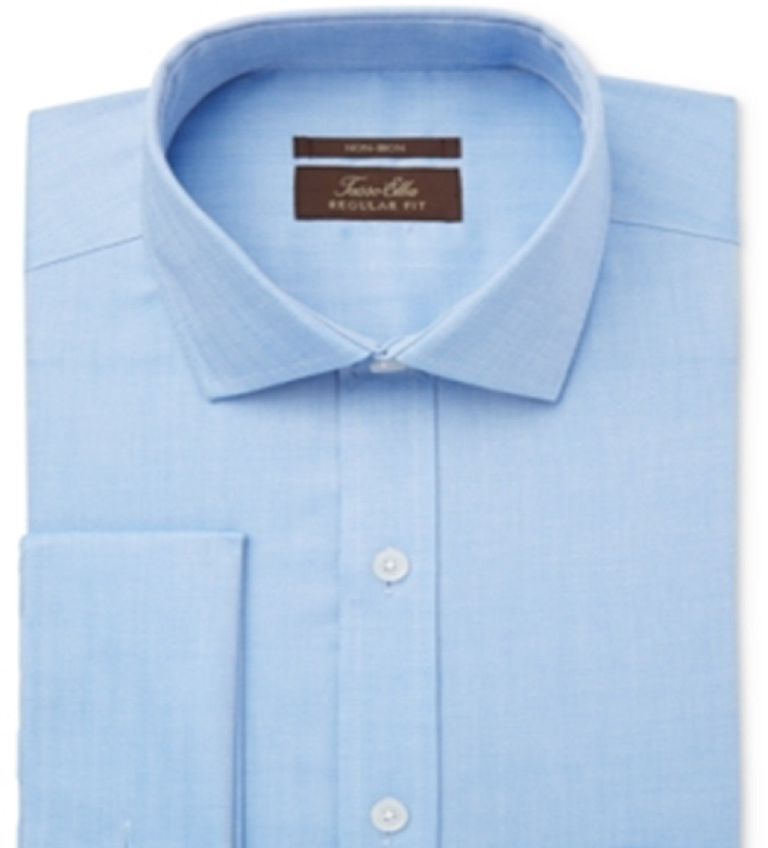 Tasso Elba Men's Regular Fit Business Button Down Shirt Blue Size 34X35