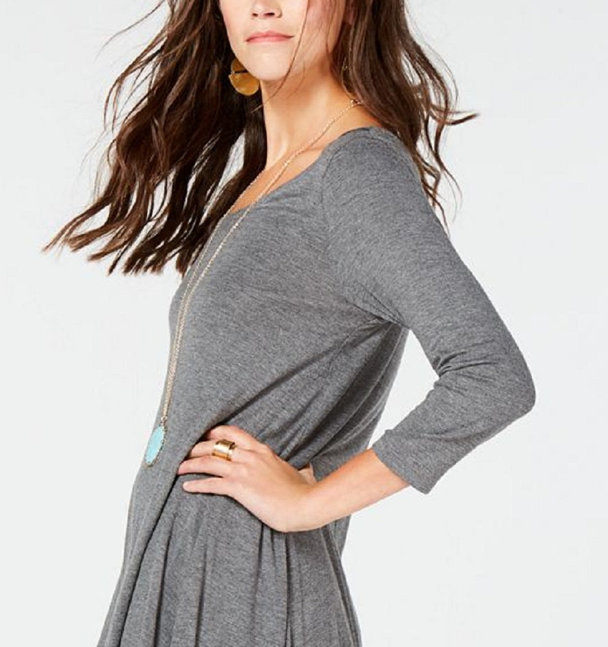 Style & Co Women's Swing Dress Gray Size Petite M