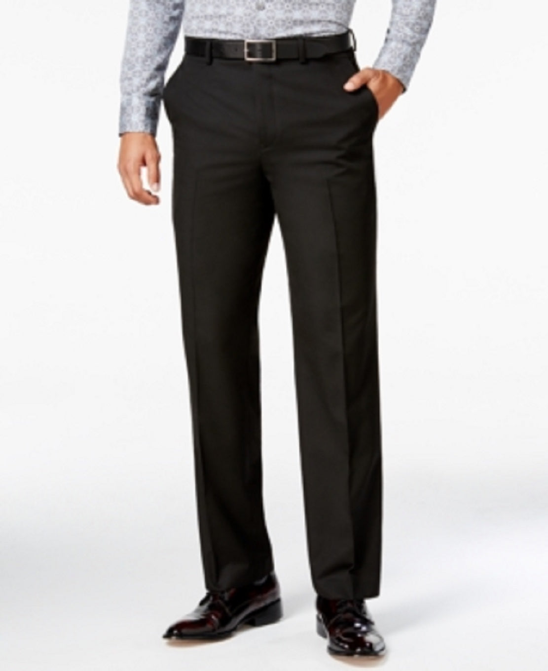 Sean John Men's Classic Fit Black Solid Pants Black Size 42X32