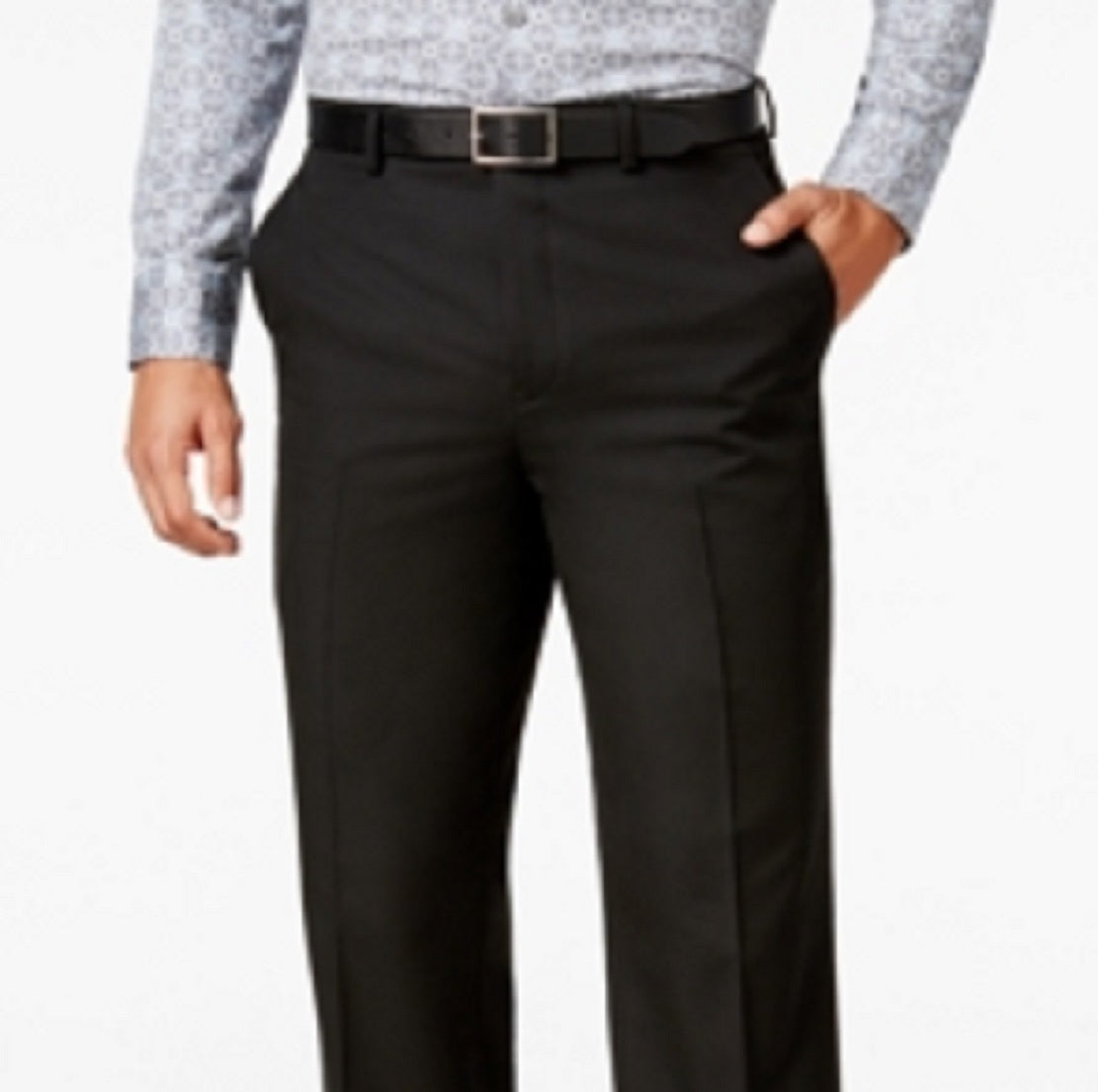 Sean John Men's Classic Fit Black Solid Pants Black Size 42X32