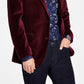 Alfani Men's Slim Fit Solid Velvet Blazer Red Size 40