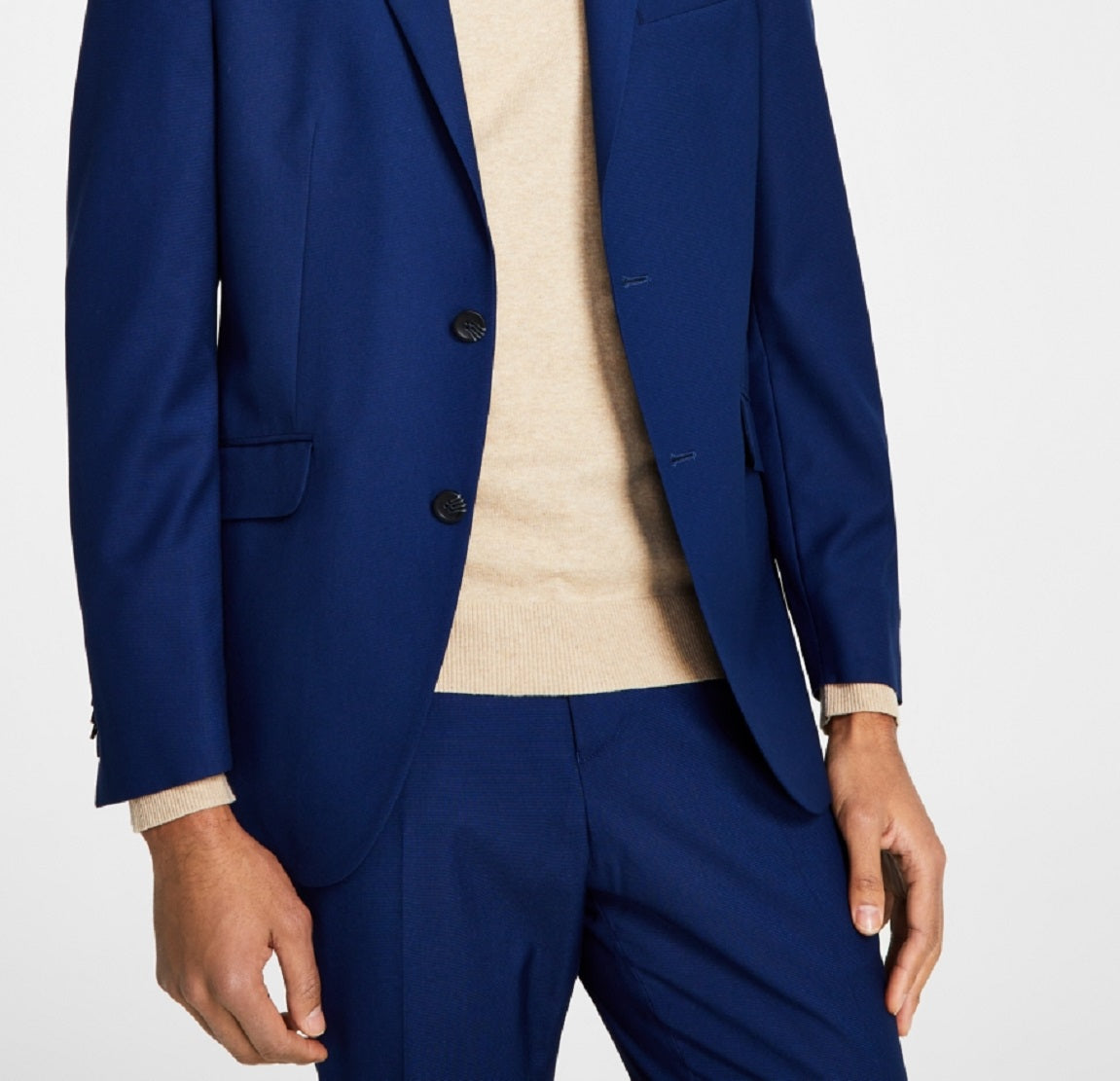 Kenneth Cole Reaction Men's Separate Slim Fit Suit Jacket Blue Size 40