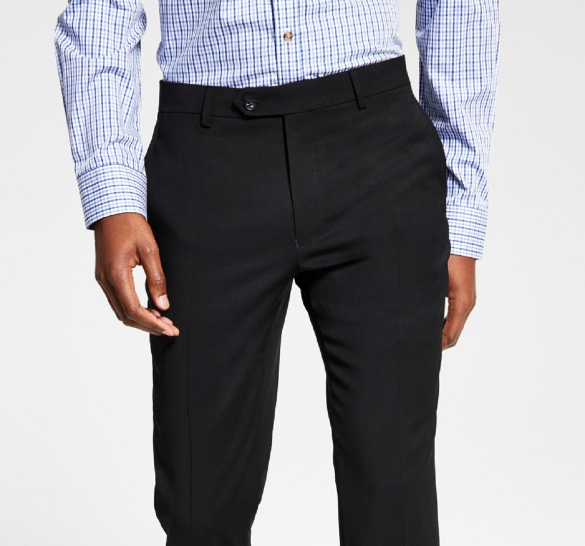 Tommy Hilfiger Men's Modern Fit Th Flex Stretch Wool Suit Separate Pants Black Size 32X32