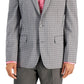 Bar III Men's Slim Fit Patterned Blazer Gray Size 38
