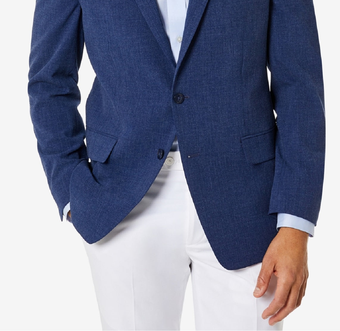 Club Room Men's Classic Fit Solid Sport Coat Blue Size 38