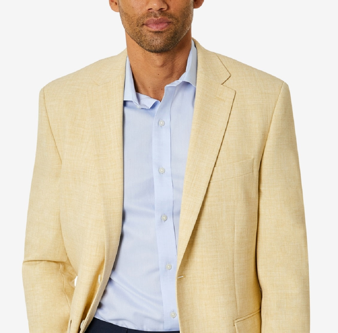 Club Room Men's Classic Fit Solid Sport Coat Yellow Size 42