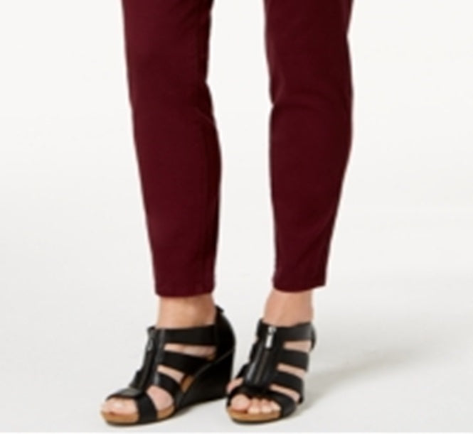 Style & Co Women's Curvy Fit Skinny Jeans Red Size 2 Petite
