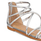 Material Girl Women's Westley Gladiator Sandals Gray Size 6.5 M