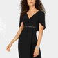 Adrianna Papell Women's Embellished Capelet Gown Black Size 16