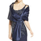Adrianna Papell Women's Shawl Blue Size Regular