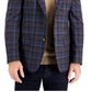 Tallia Men's Wool Slim Fit Pattern Sport Coats Blue Size 44