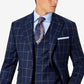 Tayion Collection Men's Classic Fit Wool Suit Jacket Blue Size 46