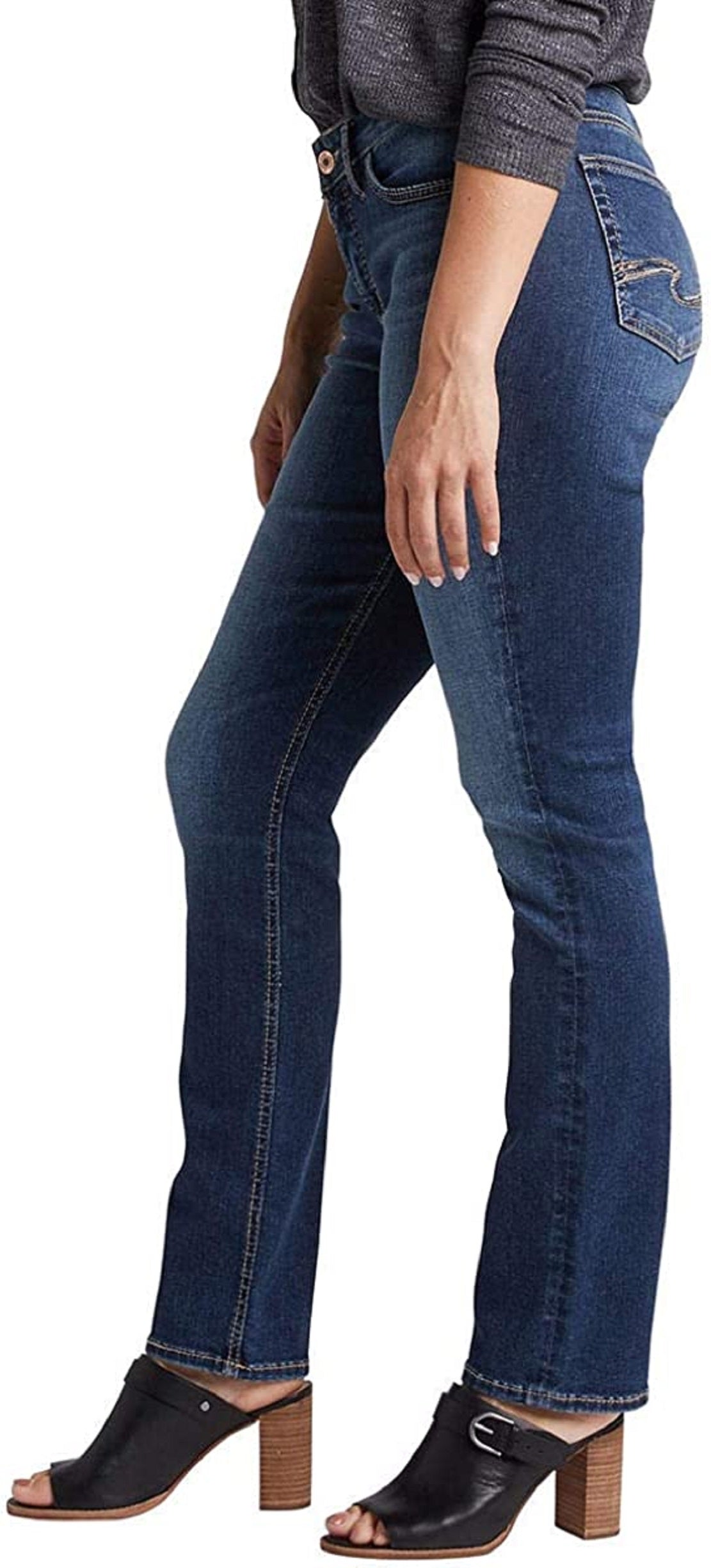 Silver Jeans Co. Women's Avery Straight Leg Jeans Blue Size 24