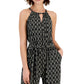 JPR Studio Women's Tie Waist Halter Jumpsuit Black Size Medium