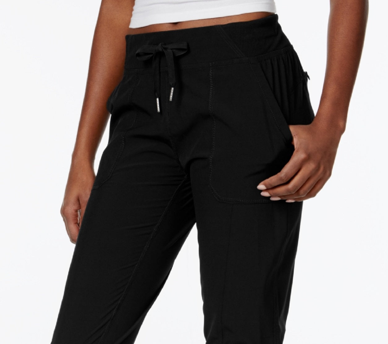 Calvin Klein Women's Woven Cropped Pants Black Size X-Small