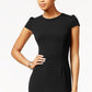 Betsey Johnson Women's Short Sleeve Knee Length Body Con Dress Black Size 6