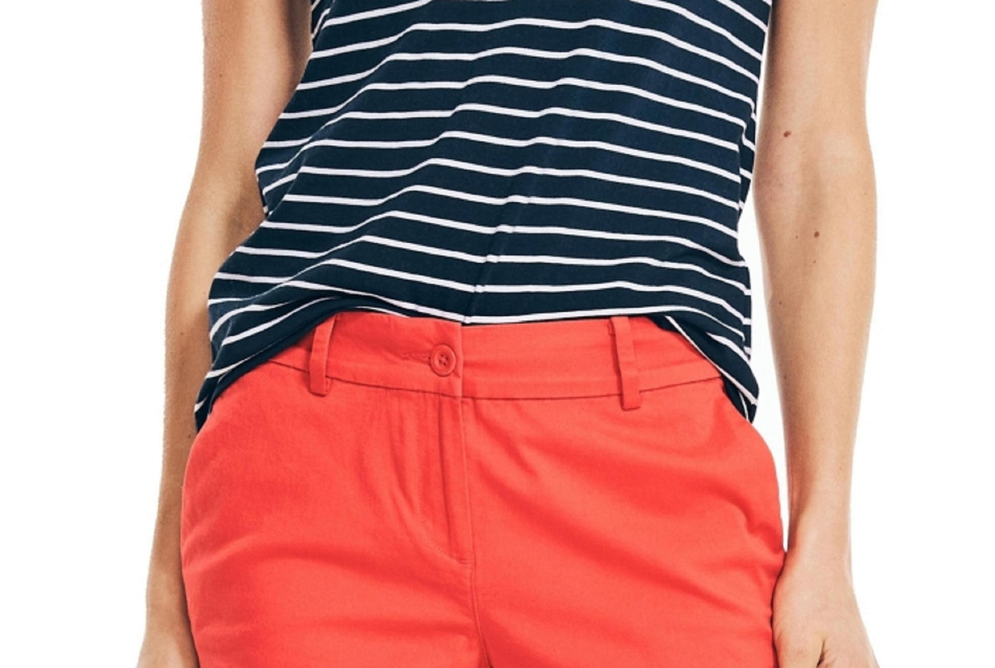Nautica Women's 4 Stretch Twill Shorts Red Size 6