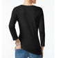 INC International Concepts Women's Criss Cross Front 3/4 Sleeves Pullover Top Black Size X-Small