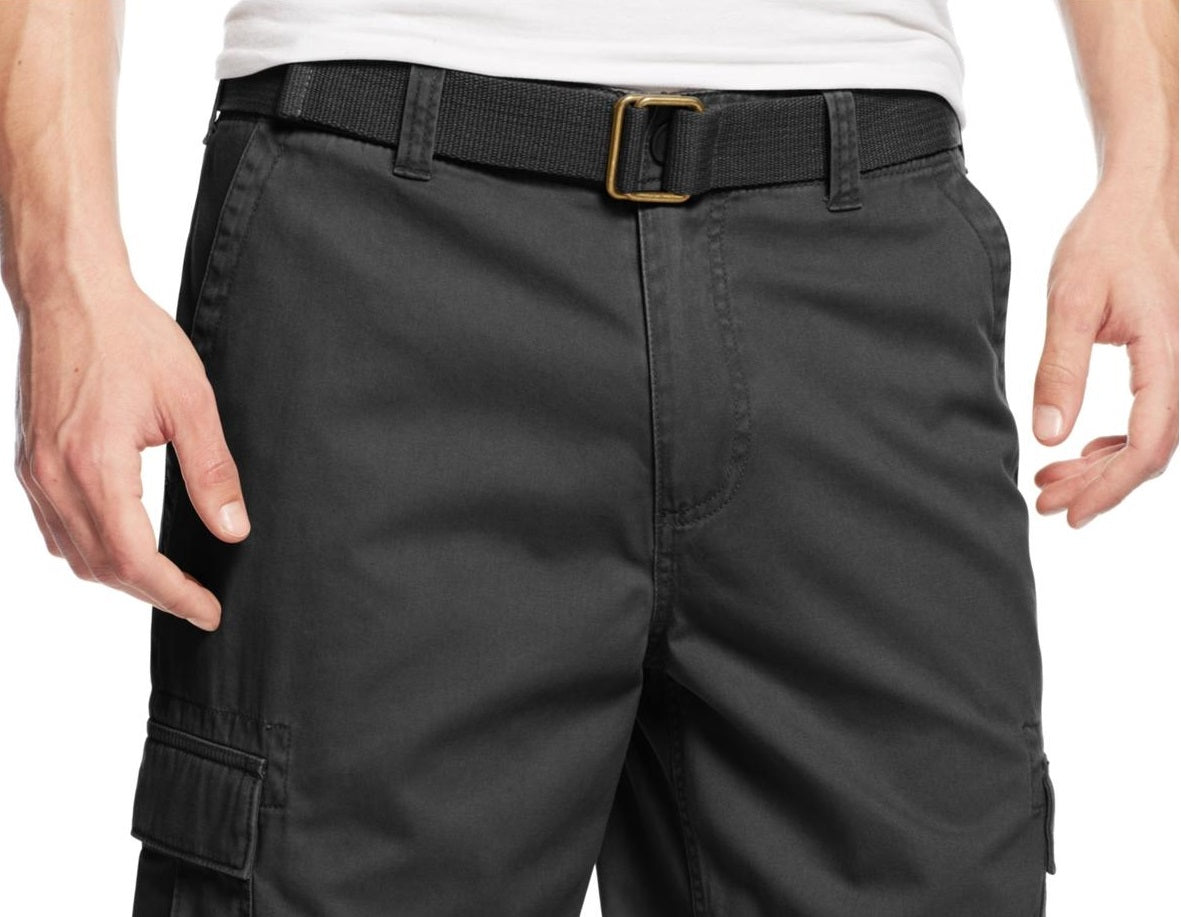 American Rag Men's Cotton Pockets Cargo Shorts Charcoal  Size 29