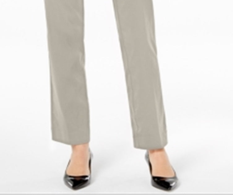 JM Collection Women's Tummy Control Pull on Pants Brown Size Petite