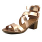 Material Girl Women's Danee Block Heel City Sandals Yellow Size 5 M
