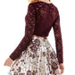 City Studios Junior's Lace Top & Floral Skirt Purple Size 7