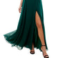 City Studios Junior's Cold Shoulder Lace Up Gown Green Size 7