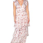 Rachel Roy Women's Elaine Floral Print Tiered Maxi Dress Pink Size 10