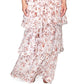 Rachel Roy Women's Elaine Floral Print Tiered Maxi Dress Pink Size 10