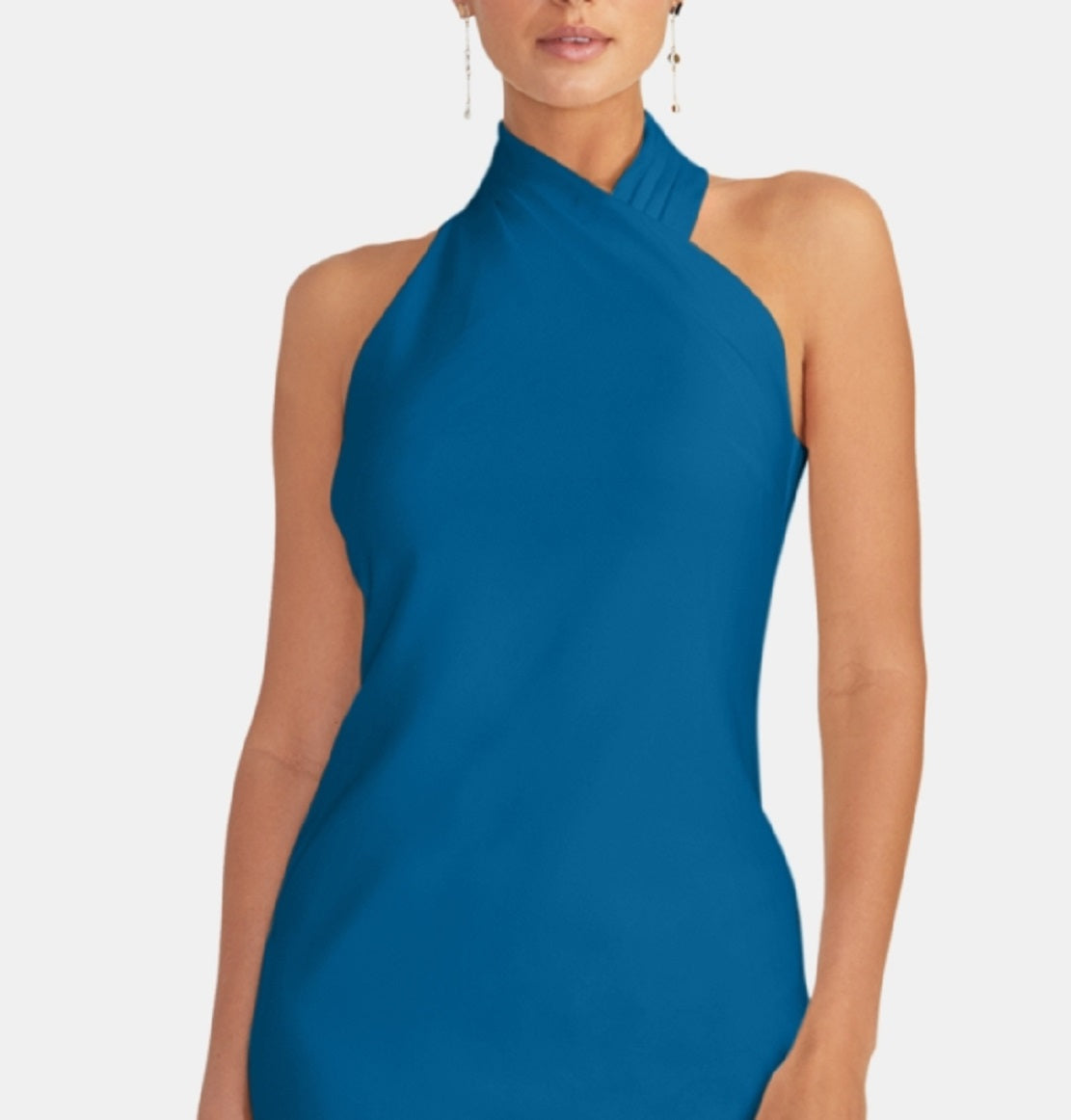Rachel Roy Women's Halter Sheath Dress Blue Size Medium