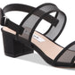 Nina Women's Ganice Mesh Strap Sandal Black Size 7 M