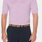 PGA Tour Men's Striped Short Sleeve Polo Shirt Purple Size XX-Large