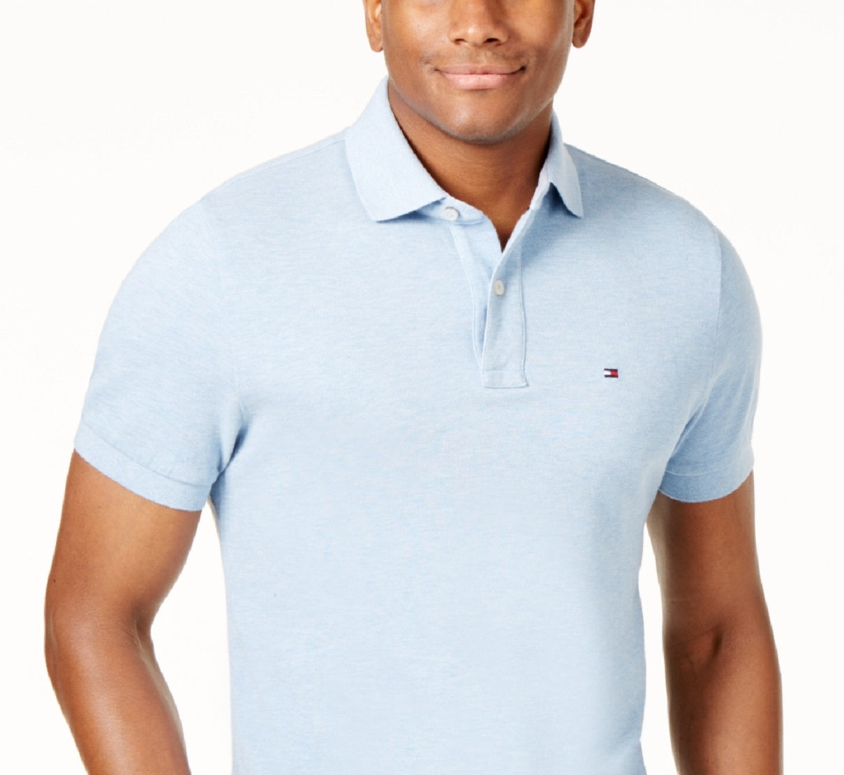 Tommy Hilfiger Men's Custom Fit Polo Blue Size Large