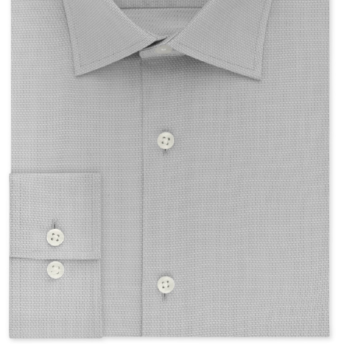 Michael Kors Men's Slim Fit Airsoft Performance Non Iron Dress Shirt Gray Size 17X34X35