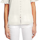 CeCe Women's Ruffle Sleeve Blouse Brown Size Large