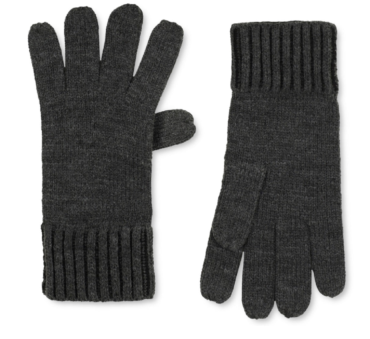 Calvin Klein Men's Double Wide Ribbed Fisherman's Hat & Gloves Set Black Size Regular